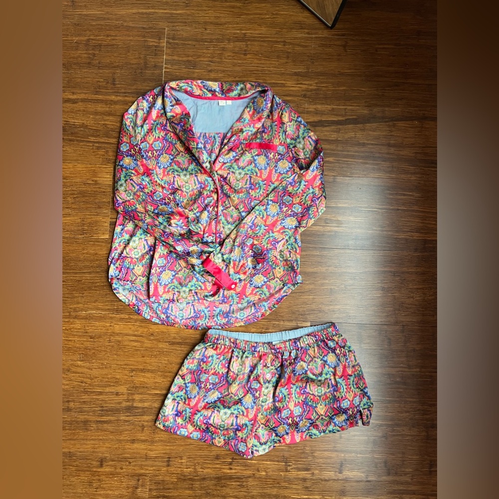 Anthropologie Silk PJ Set